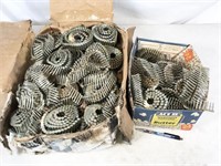 2 boxes coiled roofing nails, NO SHIPPING