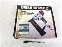 NEW Central Pneumatic 18ga 1/4" crown stapler,