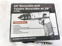 NEW DeVilbiss 3/8" pneumatic reversible drill, no