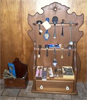 Spoon collection with display