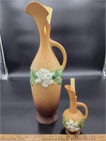 Large & Small Roseville Gardenia Pitchers