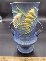 Roseville 9" Blue Vase w/Handles