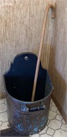 Copper Coal bucket umbrella stand