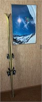 Volkl skis with poster