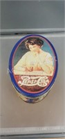 Vintage Pepsi-Cola 6in oval storage collector tin