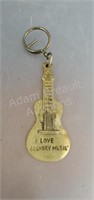 Vintage I love country music brass guitar