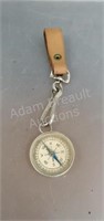 Vintage compass/ mirror combo keychain, made in