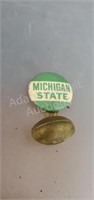 Vintage Michigan State football lapel pin