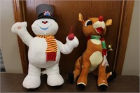 Rudolph and Frosty Stuffed Toys