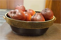 Oblong Bowl with Apples