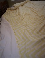 Yellow Reversible Bedspread & Accessories