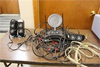 Various Speakers and Electronic Cords