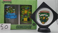 Ninja Turtles Glasses Set Of 2. Also Large D