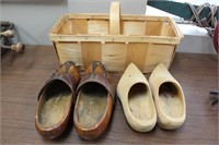 Wooden Shoes and Basket