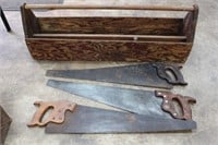 Carpenter Tray with Hand Saws