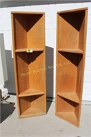 Two corner shelves