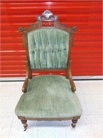 Antique Ornate Chair/42”H,24”L,21”D, floor to