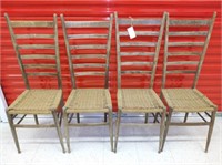 Vintage Ladder Back Chairs/45”H,16”L,15”D,floor
