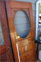 Vintage door with oval glass missing