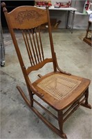 Wicker Bottom Rocking Chair