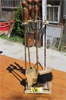 Brass fireplace tools