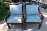 Wicker patio chairs