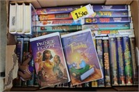 Box full of Disney VHS Tapes