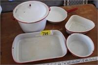 Enamelware red and white