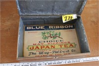 Vintage metal lined Tea box