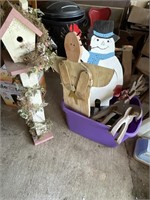 Decorative birdhouse and holiday items