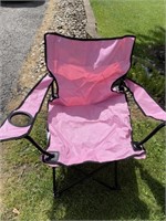 Pink fold up chair