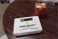 First Aid Kit with Hearing Protection - as new