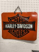 Harley Davidson motorcycles sign made from