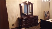 Wood Dresser with mirror