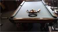 Leisure Bay Billiards Pool Table with Cues and Wal