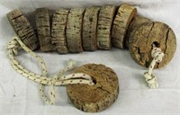 Nautical Cork Buoys on Rope