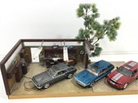 Classic Car Garage Model Diorama.