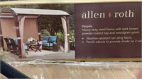 Allen+Roth pergola steel frame w/ dark brown