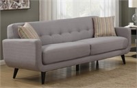 New AC Pacific Mid-Century Crystal Gray Sofa