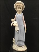 Lladro Girl With Doll. 11.5 H.
