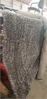 Large gray furry area rug 7'x10'