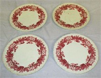 Wedgewood Bramble Pattern Red Transferware Plates