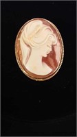 14K GOLD CAMEO BROOCH/PENDANT