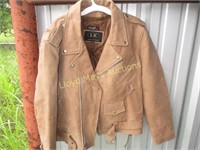 Leather King Men's Natural Leather Jacket - Sz 48