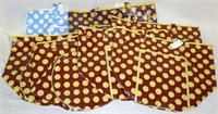 Lot of 7 Fun Polka Dot Vinyl Beach Bags