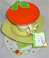 Mad Hatter's Follies Serving Tray Orange Blossom