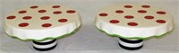 Pair of Swanky Ceramic Cake Stands