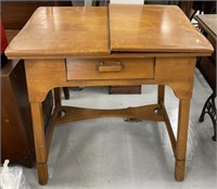 Wooden sewing table with expandable top *missing