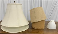 Lamp shades, various sizes.