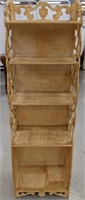 Rustic book shelf 54" H x 16 1/2" W x 11" D.